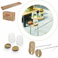 SET DA GIARDINO CON 2 BICCHIERI DA TAPAS
